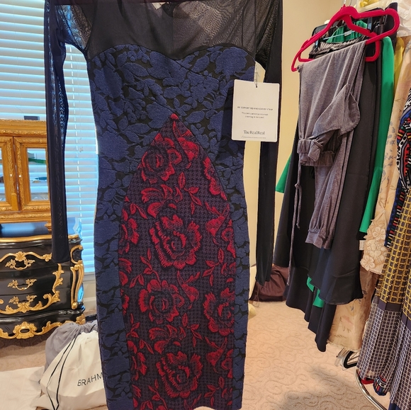 STELLA MCCARTNEY Designer Cocktail Dress Size 38/2 Blue Black Like New - Picture 14 of 14